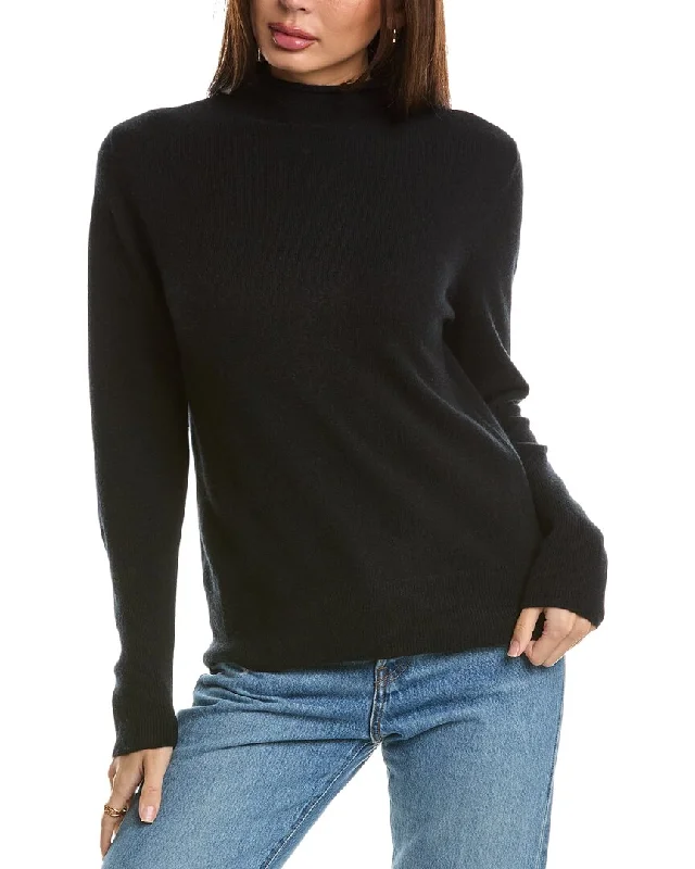 Forte Cashmere Fitted Funnel Cashmere Sweater