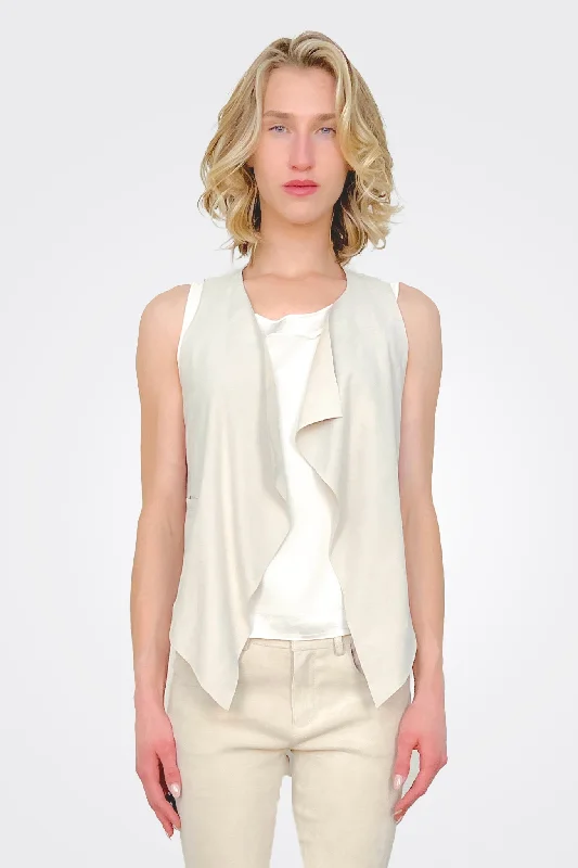 Stretch Leather Vest - Lino